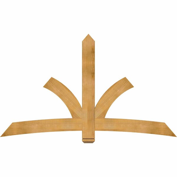 Ekena Millwork Davenport Rough Sawn Timber Gable Bracket, Western Red Cedar, 84"W x 49"H x 2"D x 6"F, 14/12 Pitch GBW084X49X0206DAV00RWR - main